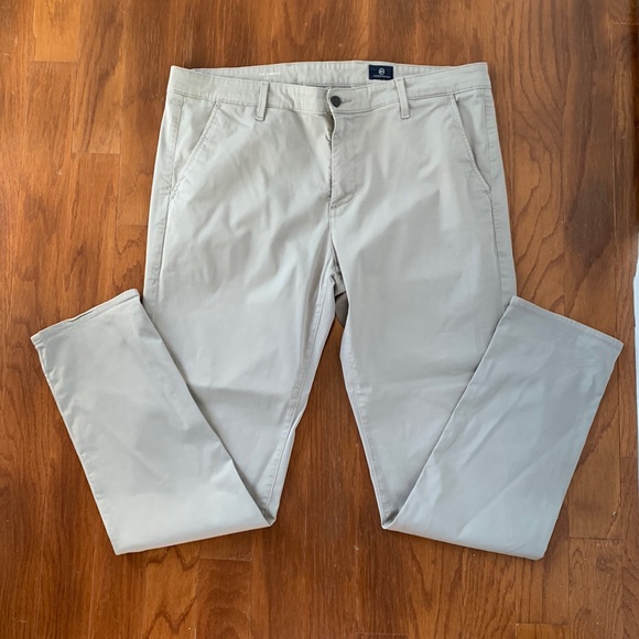AG Mens Jamison Pants 38R.  Stone or light Grey Color - Picture 2 of 8